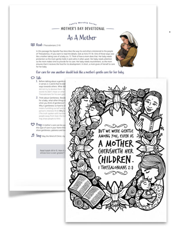Mother's Day Devotional and Coloring Page Downloads (Ready-to-Print PDF ...