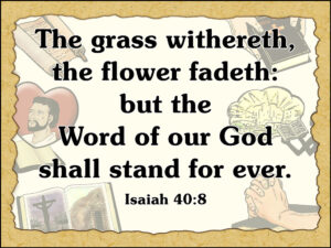 The Bible Stands Illustrated Children's Song Verse Poster 6060