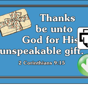 Second Corinthians 9:15 Memory Verse Download (Ready-to-Print PDF)