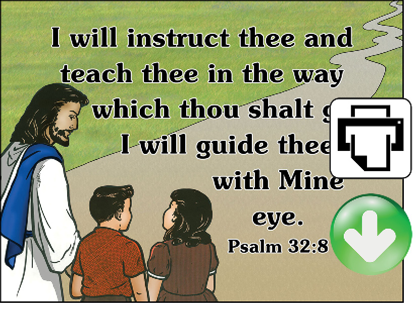 Psalm 32:8 Memory Verse Download (Ready-to-Print PDF) | Bible Visuals ...