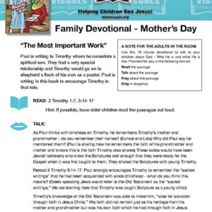 Mother's Day (2 Timothy) Devotional and Coloring Page Downloads (Ready-to-Print PDF)